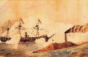 Robert W. Weir U.S.S.Richmond vs. C.S.S.Tenessee,Mobile Bay oil painting picture wholesale